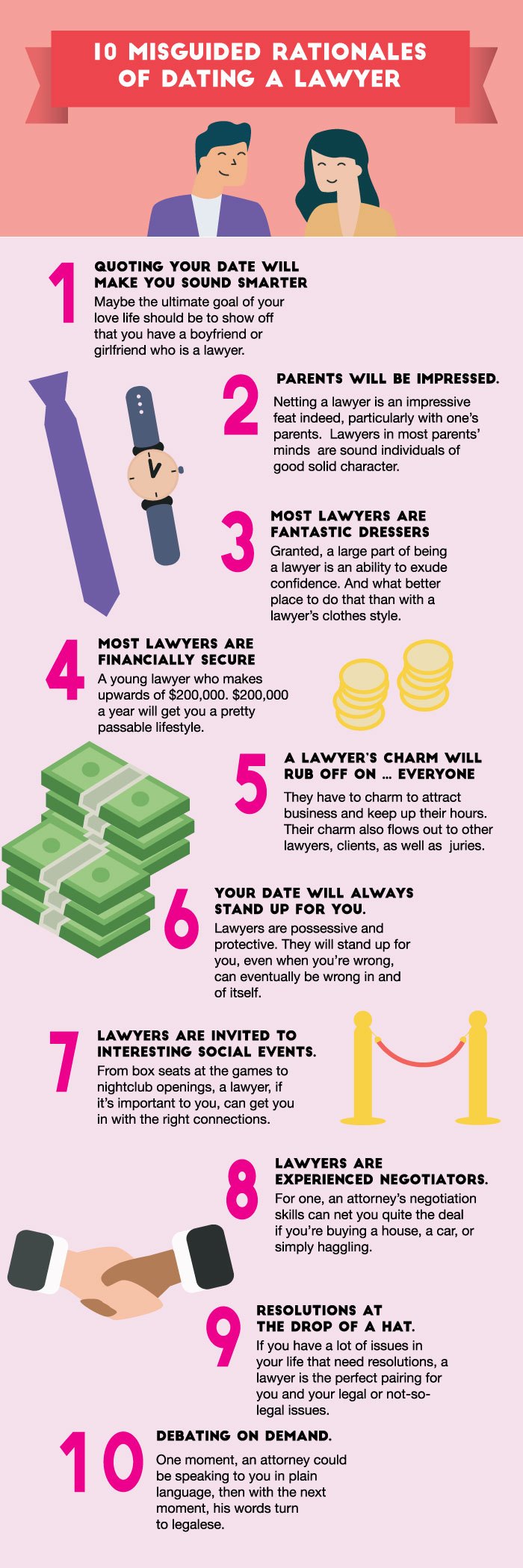 10 Misguided Rationales of Dating a Lawyer