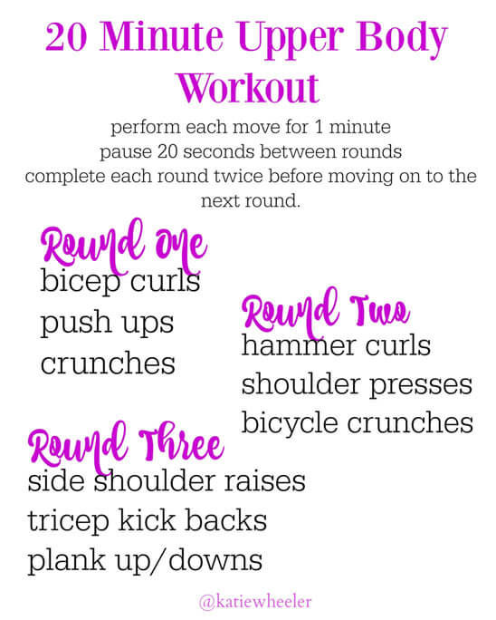 20 minute upper body workout