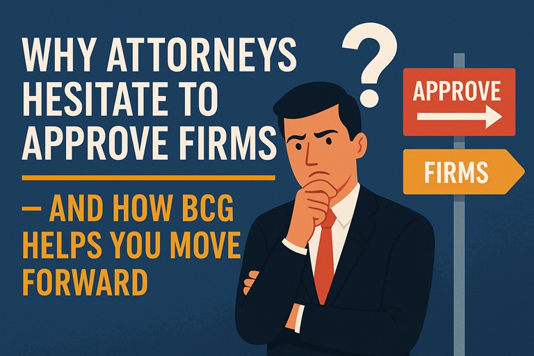 Why Attorneys Hesitate to Approve Firms — And How BCG Helps You Move Forward