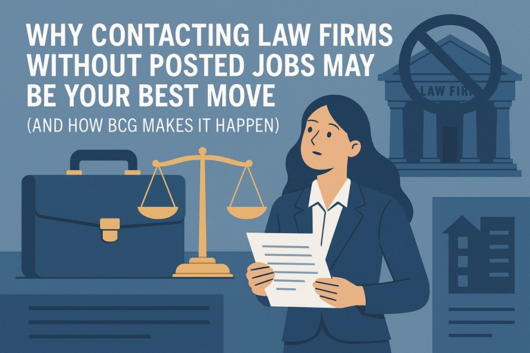 Why Contacting Law Firms Without Posted Jobs May Be Your Best Move (And How BCG Makes It Happen)
