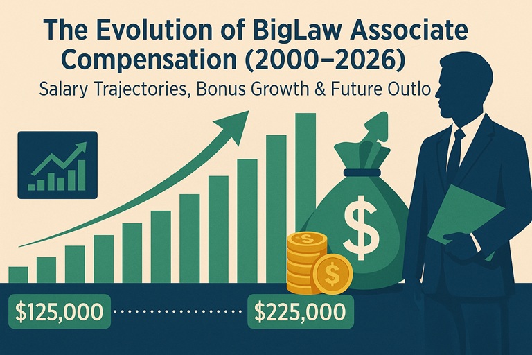 The Evolution of BigLaw Associate Compensation (2000–2026): Salary Trajectories, Bonus Growth & Future Outlook