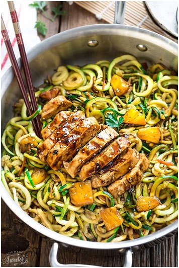 Try these Zucchini Noodles with Creamy Avocado Pesto and 9 other delicious spiralizer recipes.