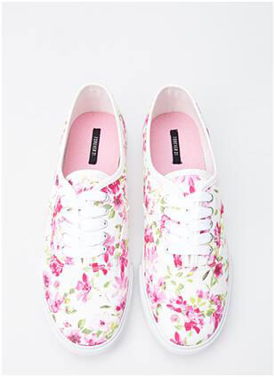 Forever 21 Floral Print Plimsolls