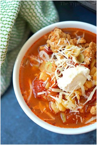 Tortellini soup with Parmesan, chicken sausage and mushrooms - one of the many other delicious soup recipes on the list.