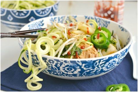 Chicken Satay: one low-carb noodle bowl option out of the many others included.