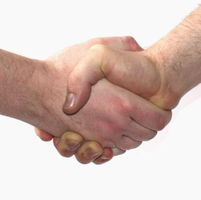 A handshake is one way to show employees you appreciate what they do.