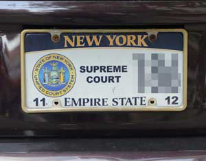 NY Judges allowed vanity plates