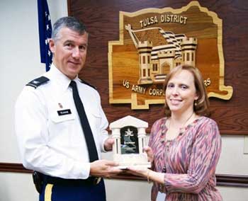Raye Thornton, a paralegal honored with USACE Chief Counsel Keystone Award